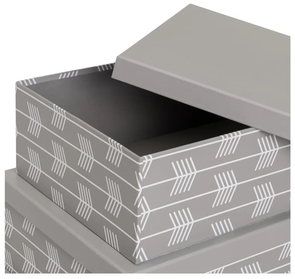 Картонени кутии за съхранение в комплект от 15 броя с капак Route - Casa Selección