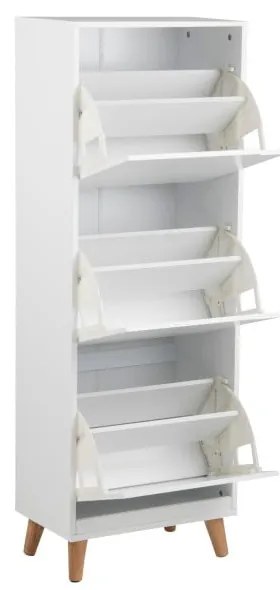 Бял шкаф за обувки с панти Mitra - Actona