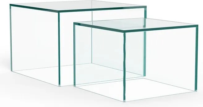 Стъклени масички за кафе в комплект 2 бр. 50x50 cm Dice – Actona
