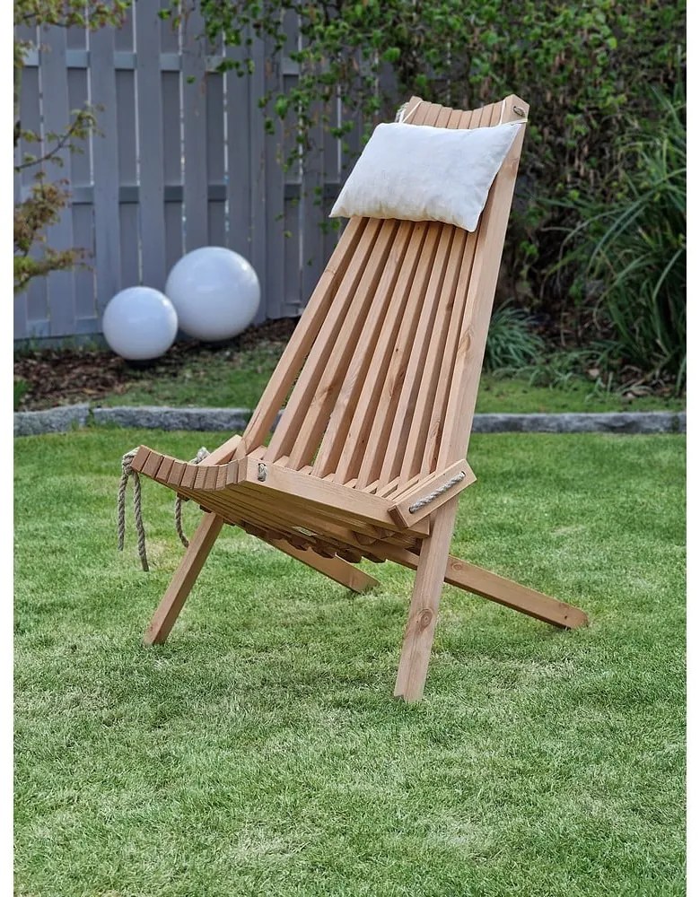 Дървен градински стол в естествен цвят Falun - Garden Pleasure