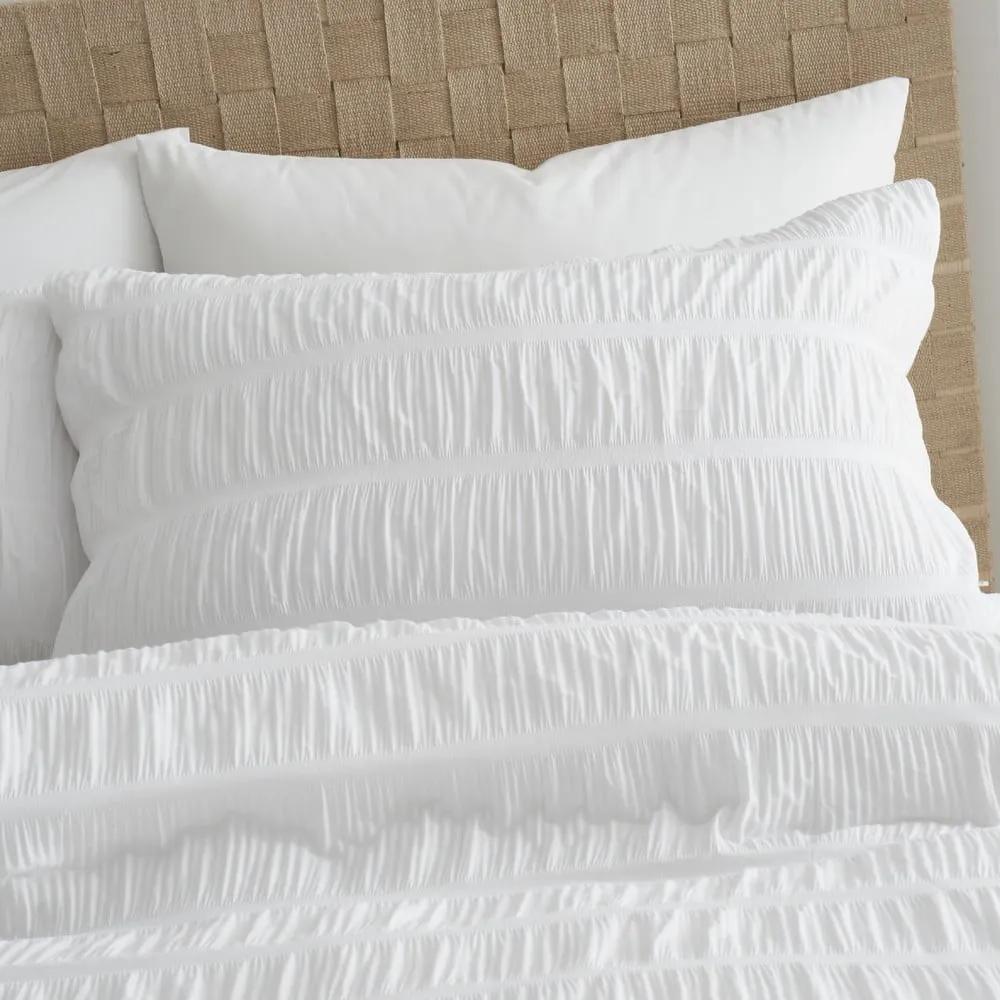 Бяло единично спално бельо 135x200 cm Seersucker - Catherine Lansfield