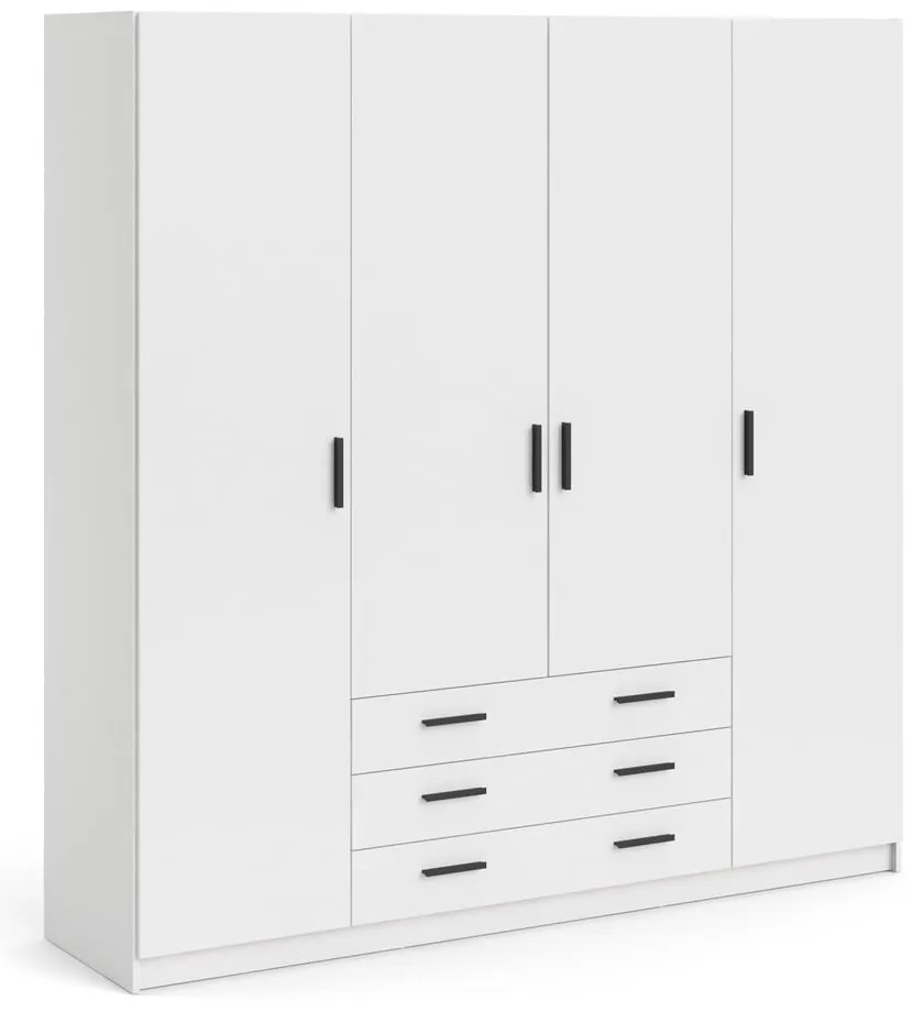 Бял гардероб 196x200 cm Sprint – Tvilum