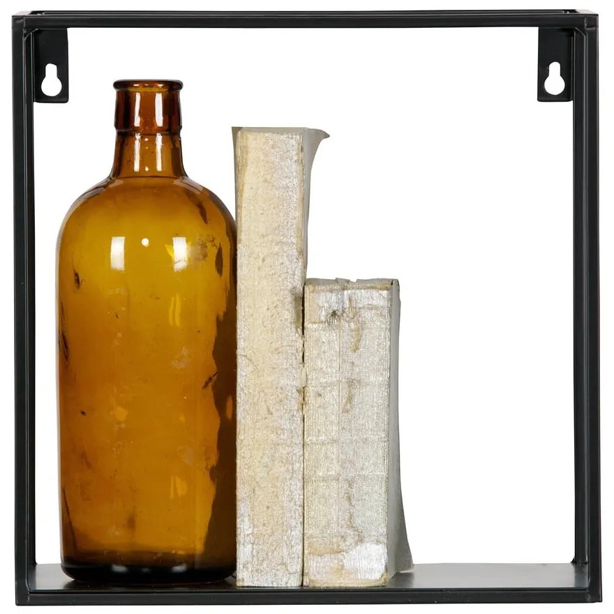 Комплект от 2 черни стенни рафта WOOOD Meert