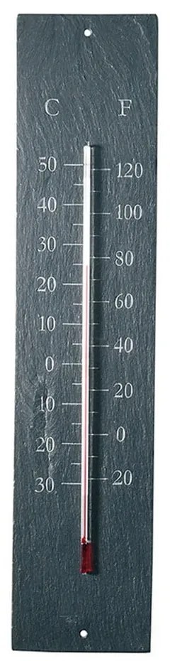 Обикновен термометър за стена от шисти, 45 x 10 cm - Esschert Design