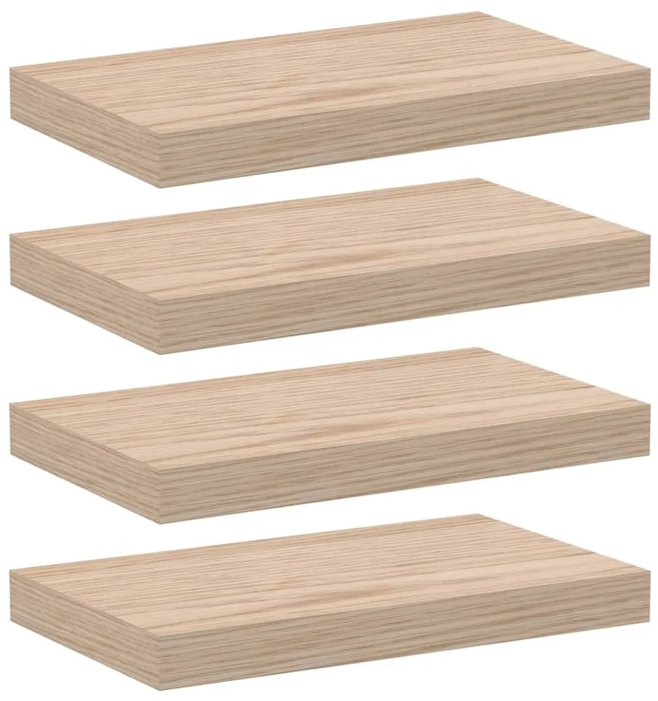 4010684 vidaXL Рафтове за стена, 4 бр, 40x23,5x4 см, инженерна дървесина