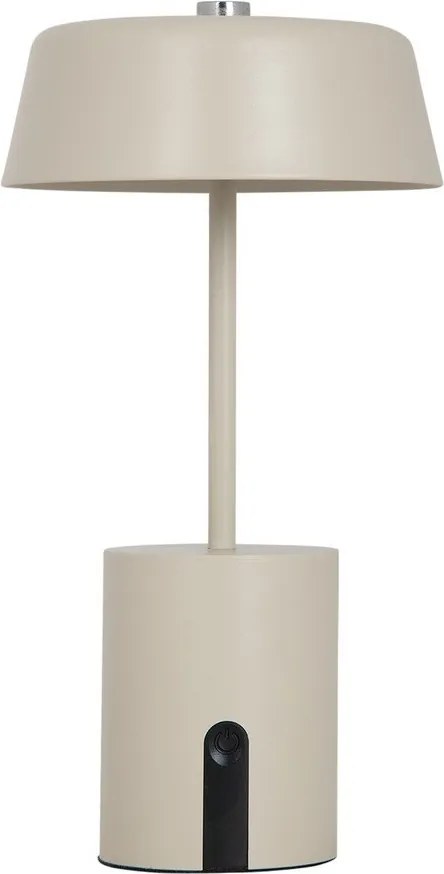 Бежова метална LED настолна лампа (височина 22,5 cm) Elemental LED – Leitmotiv
