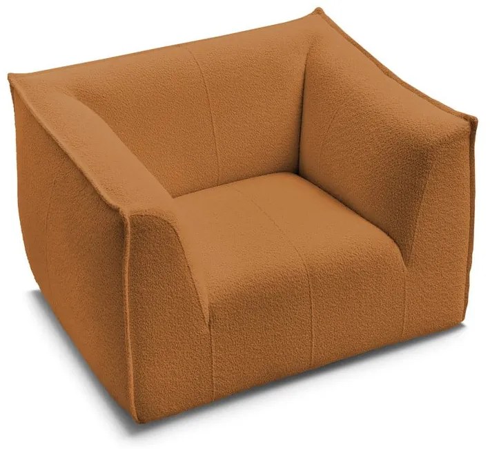 Кресло от прежда с примки от букле в цвят горчица Giorgia – Bobochic Paris