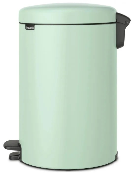 Кош за боклук с педал Brabantia NewIcon 1008847, 20 л, Плавно затваряне, Противоплъзгаща основа, Светлозелен