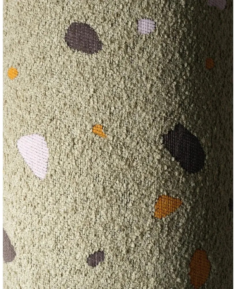 Зелен детски пуф от букле и шенил Terrazzo Chair – Wigiwama