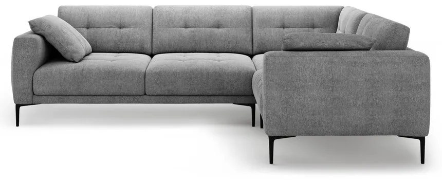 Сив ъглов диван (десен ъгъл/L форма) Bemy – Micadoni
