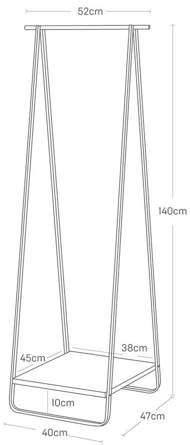 Бял метален стелаж за дрехи Кула - YAMAZAKI
