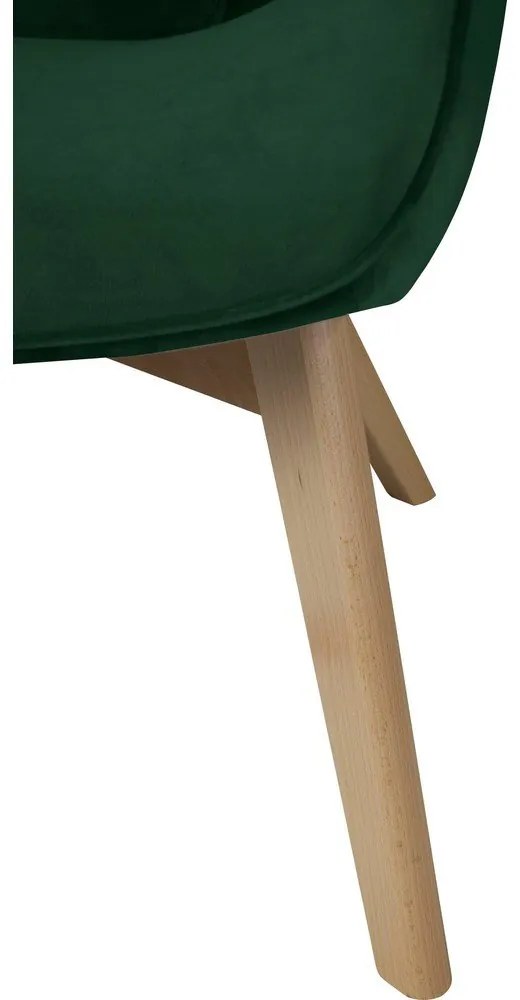 Тъмнозелено кадифено кресло Niko – Ropez