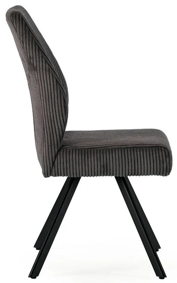 Тъмносиви велурени трапезни столове в комплект 2 бр. Anibal – Marckeric