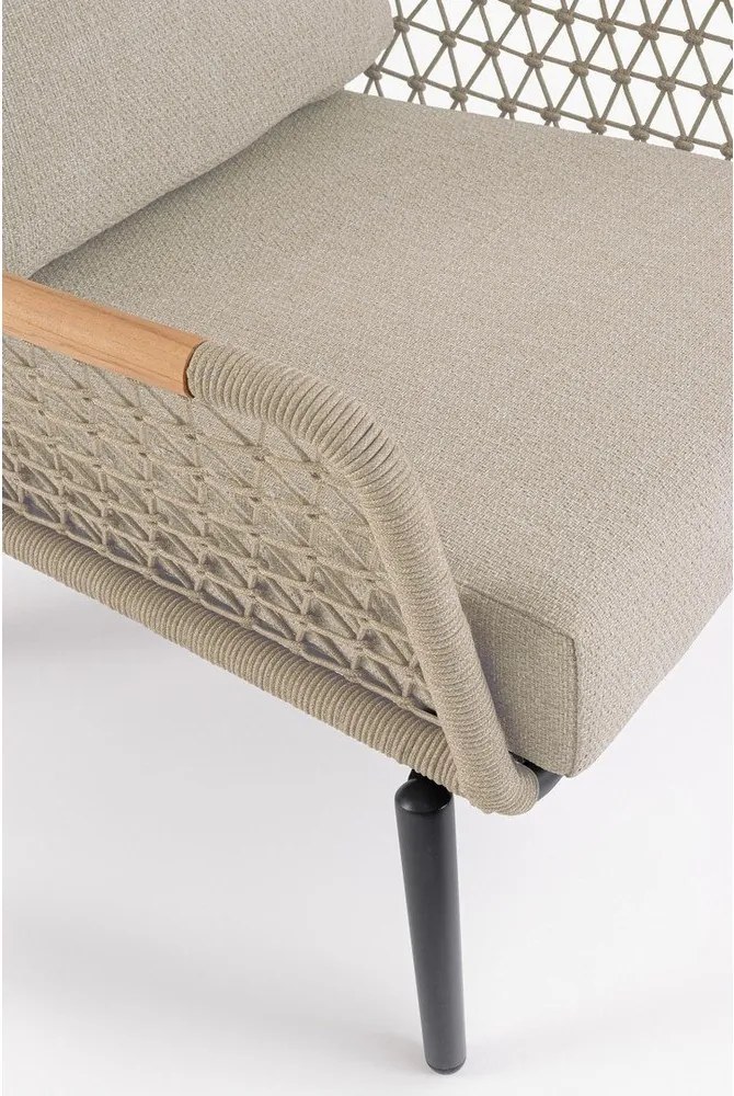 Светлокафяв метален градински стол Eulero – Bizzotto