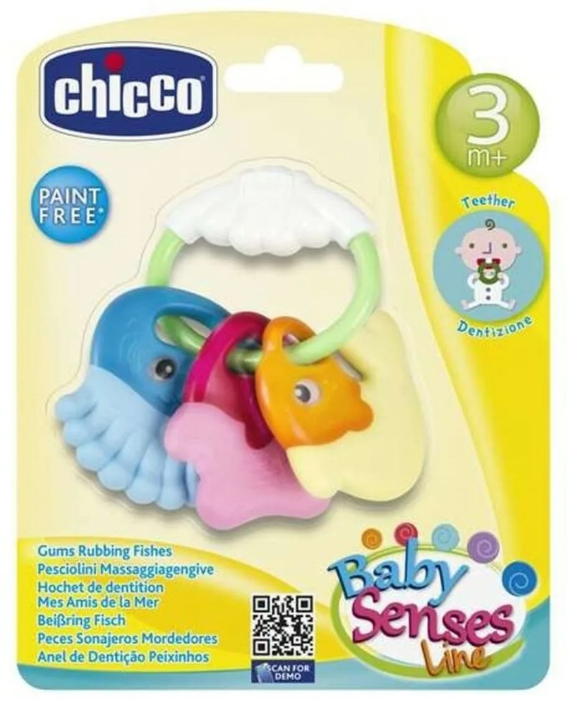 Залъгалка за Бебе Rattle Chicco PVC 11,5 x 11 x 2,5 cm (11,5 x 11 x 2,5 cm)