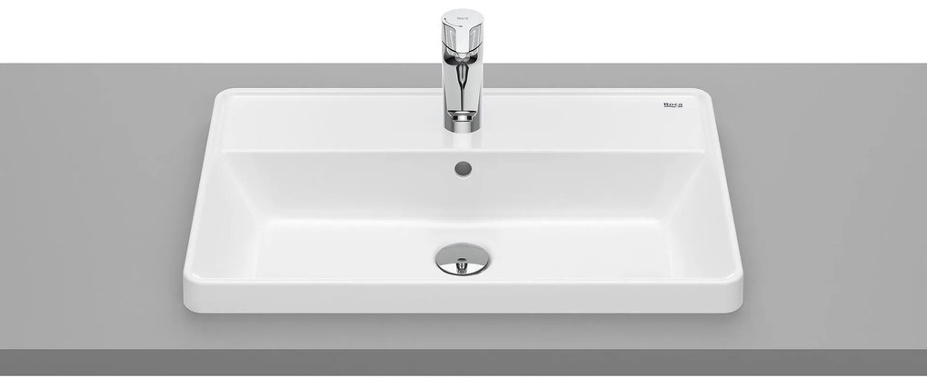 Умивалник за вграждане,A3270YA000, Roca, в плот, порцелан, бял, 60х39х4см