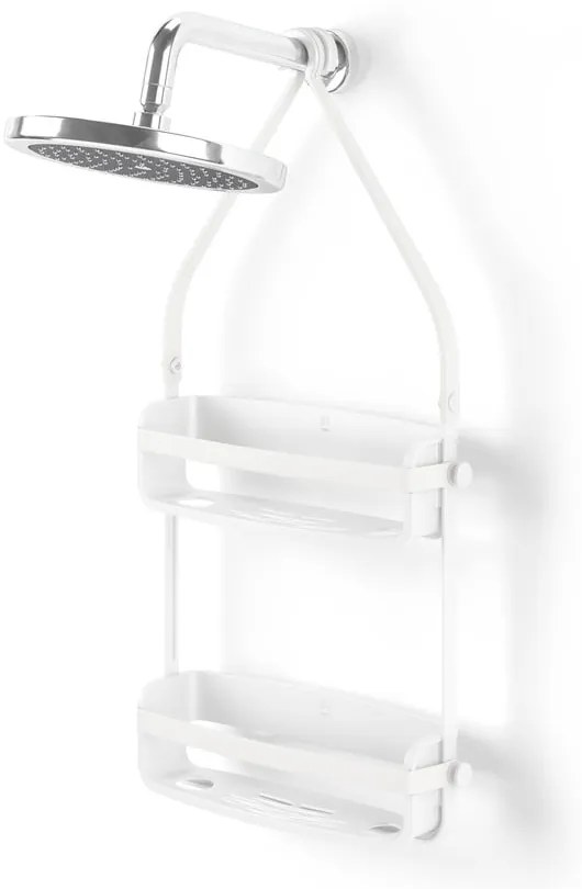 Бял висящ пластмасов рафт за баня Flex - Umbra