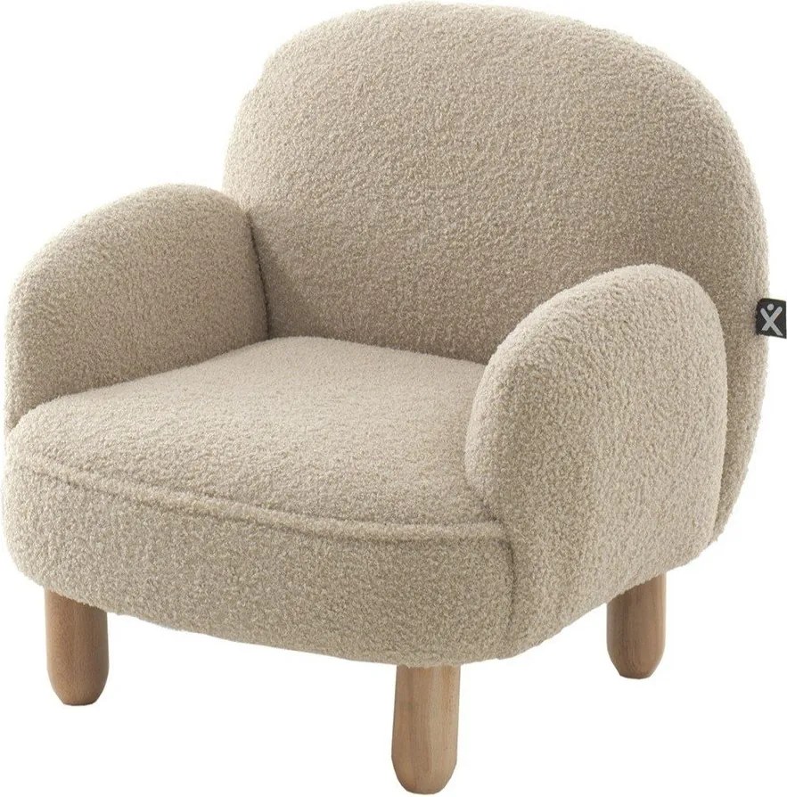 Бежов детски стол от прежда с примки от букле Rocky – Vipack