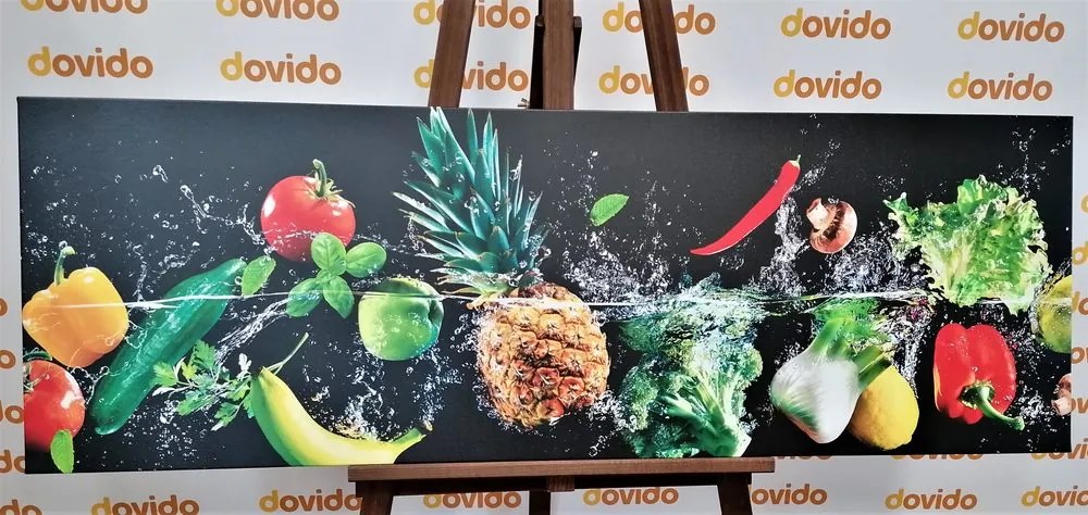 Картина на платно – Органични плодове и зеленчуци