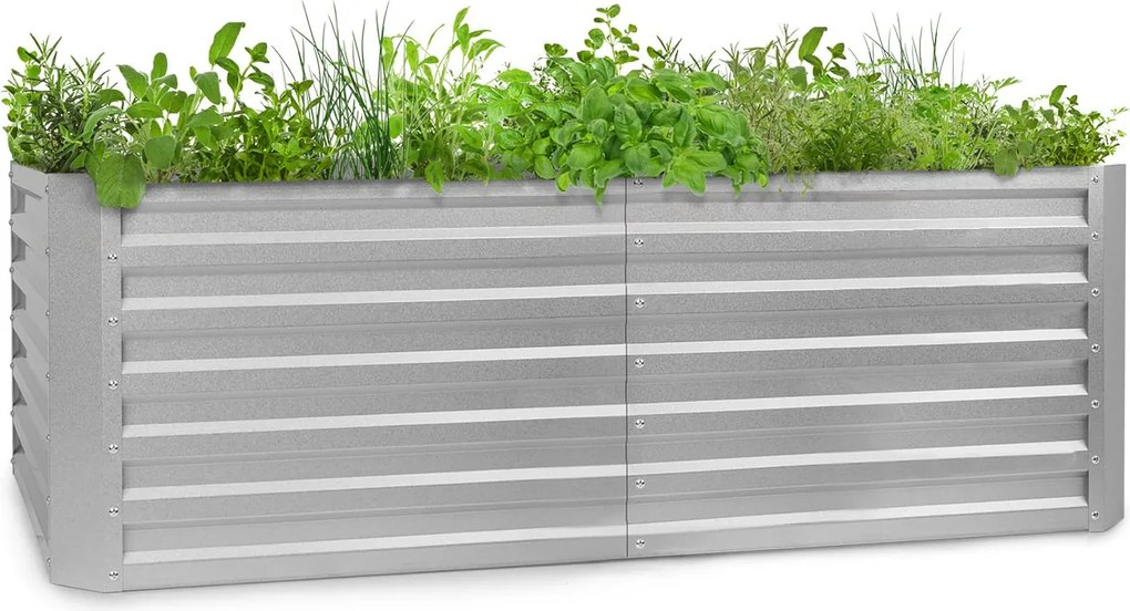 Blumfeldt High Grow Straight, повдигната леха, 200 х 60 х 100 см, 1200 л, стомана