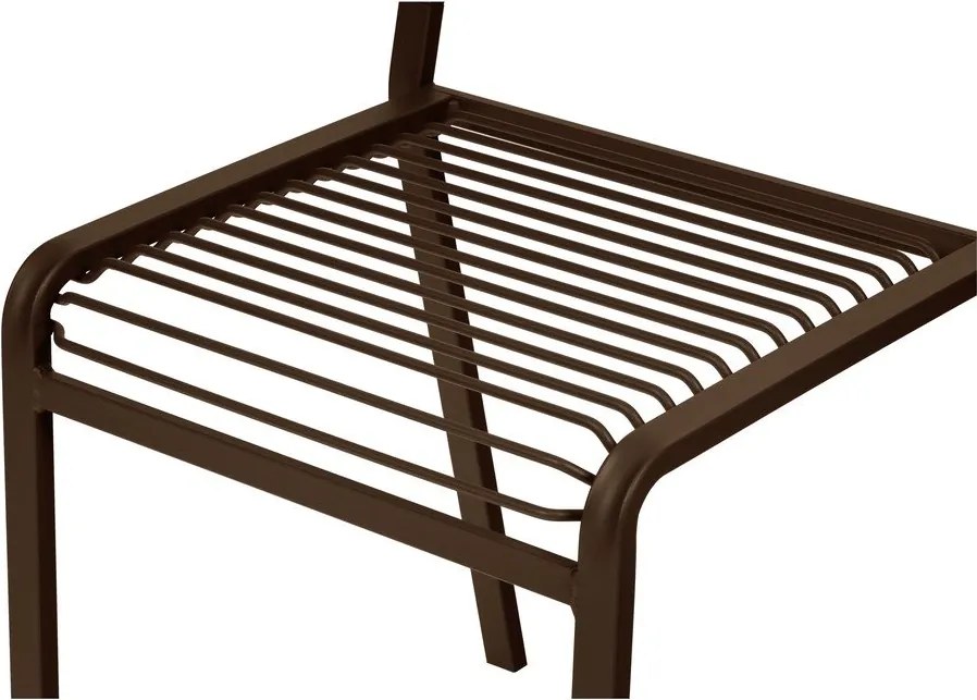 Тъмнокафяв градински стол метален Oto – noo.ma