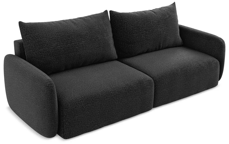 Черен разтегателен диван с място за съхранение 238 cm Kalena – Makamii