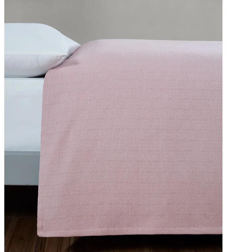Розова памучна покривка за двойно легло 200x230 cm Serenity - Mijolnir