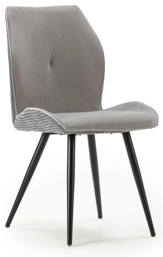 Светлосиви велурени трапезни столове в комплект 2 бр. Adaya – Marckeric