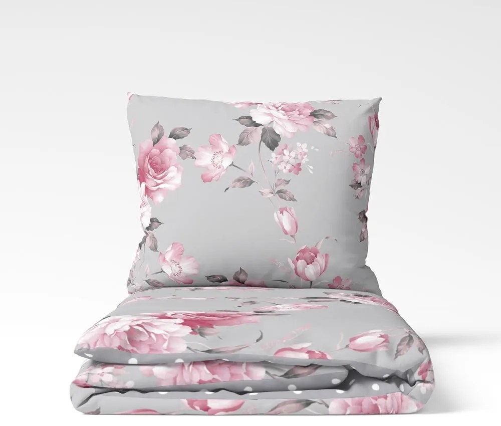 Сиво памучно спално бельо за двойно легло , 200 x 220 cm Belle - Bonami Selection