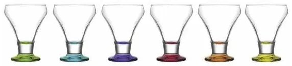 Lav - Стъклена чаша за сладолед с цветно столче 305мл CORAL-FRO 378 PT068FC