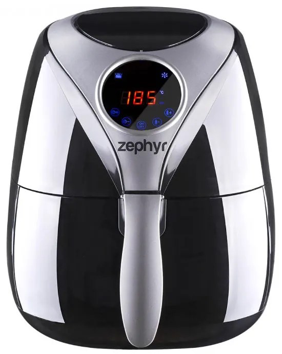 Фритюрник с горещ въздух ZEPHYR ZP 1980 AH , 1600W, 3.2 литра, Дигитален, Таймер, Черен