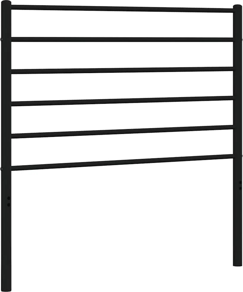 352347 vidaXL Метална резервна табла за легло, черна, 90 см