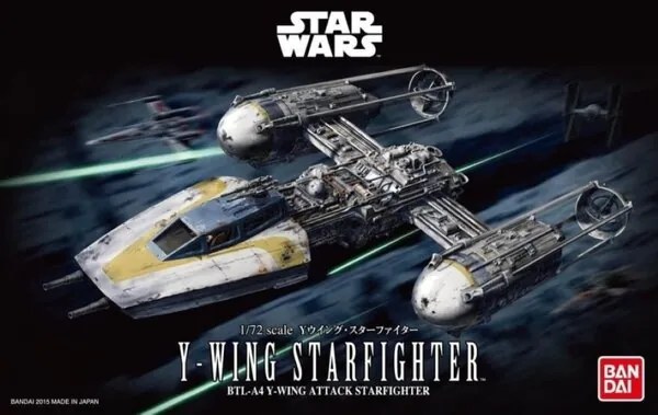 Сглобяем модел, Bandai, Star Wars, Y-Wing Starfighter easy-click, 89 части