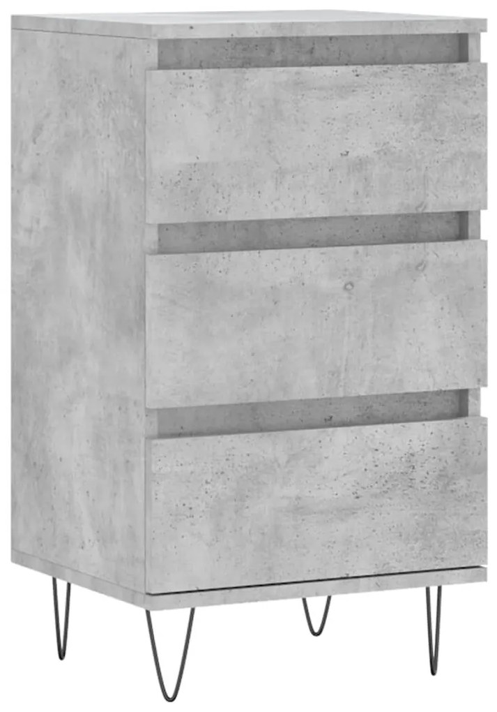831096 vidaXL Бюфет бетонно сив 40x35x70 см инженерно дърво