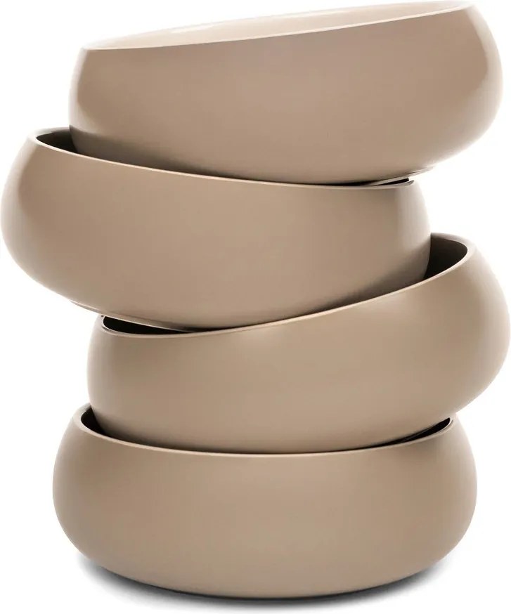 Бежови глинени купички в комплект 4 бр. за супа/рамен 1 l Terra Vira – Bonami Selection