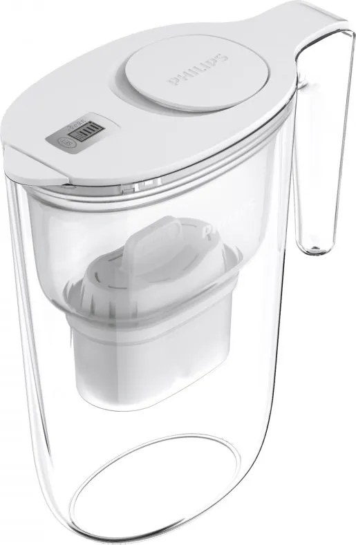 Филтрираща кана за вода Philips AWP2933WHT/58, 2.6 л, Дигитален таймер, Micro X-Clean, Бял