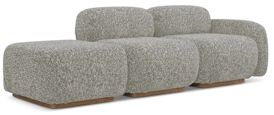 Сив модулна лежанка (десен ъгъл) Ailani – Makamii