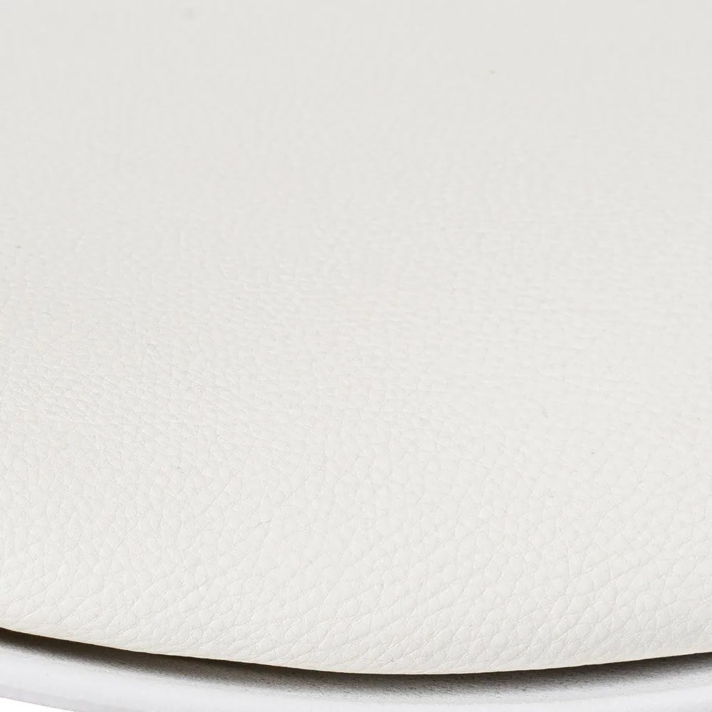 Бели бар столове в комплект от 2 бр. с регулируема височина от имитация на кожа (височина на седалката 56,5 cm) – Casa Selección