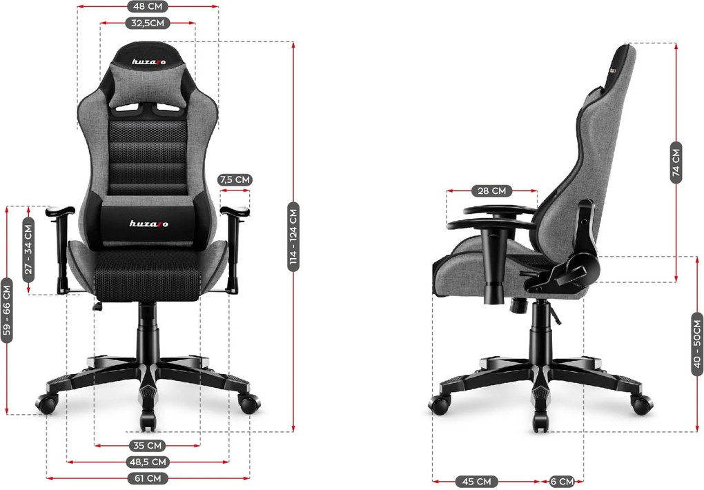 Детски стол за игри Huzaro Ranger 6.0 Mesh-Gkri