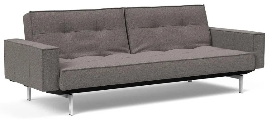 Кафяво-сив разтегателен диван с подлакътници Chrome Splitback - Innovation