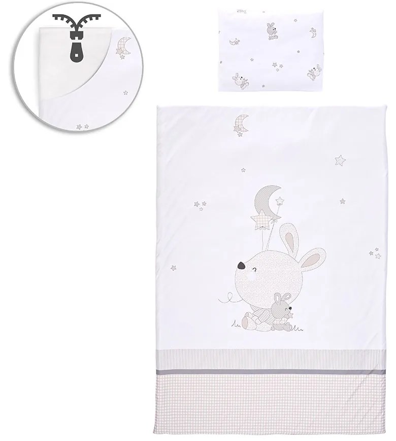 LORELLI Classic Сет от 5 части COSY LITTLE RABBITS СИВО