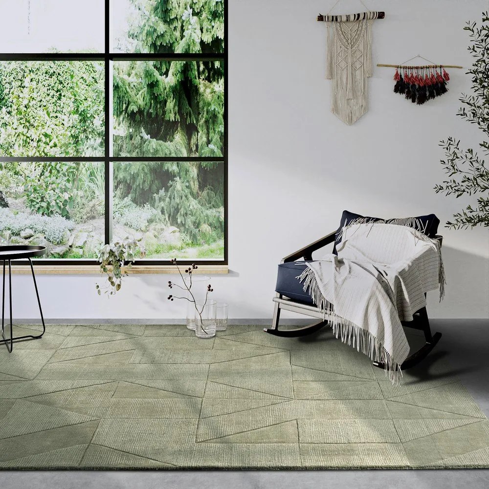 Зелен ръчно изработен вълнен килим 160x230 cm Ursule – Villeroy&amp;Boch