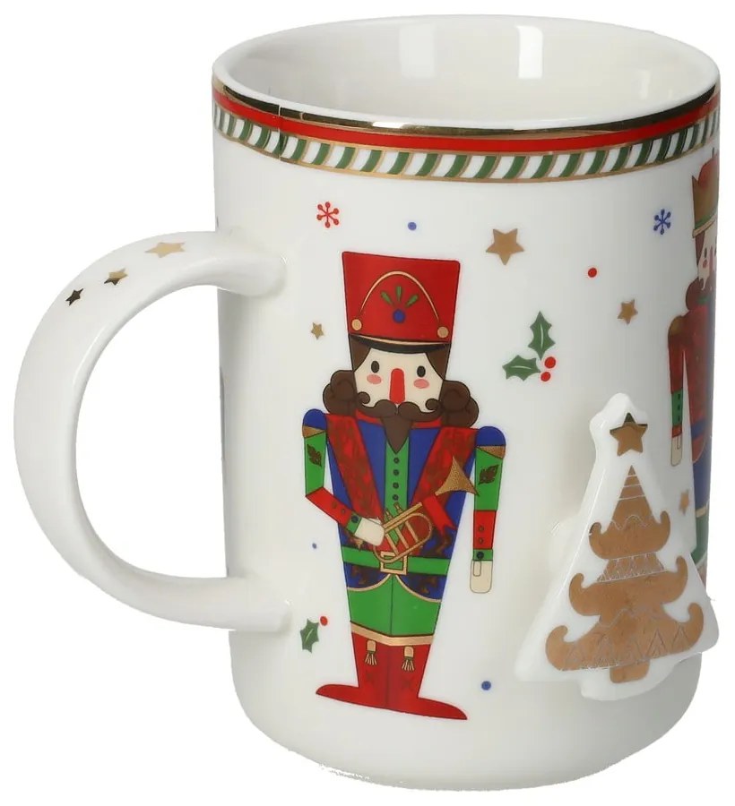 Бяла чаша с коледен мотив 400 ml Lo schiaccianoci - Brandani