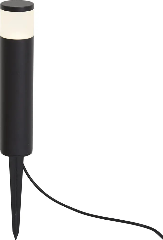Модерна външна лампа за стълбове 12V черна вкл. LED IP65 - Voltaire Palo