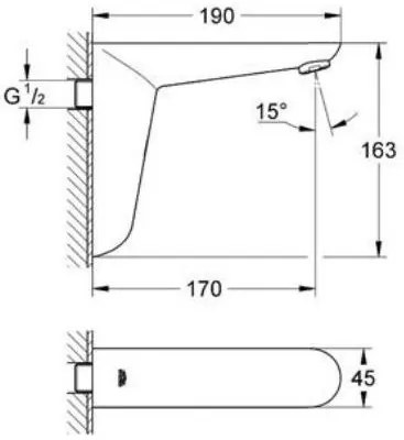 Electronic mixer wash Тоалетна Grohe Euroeco Cosmopolitan E II