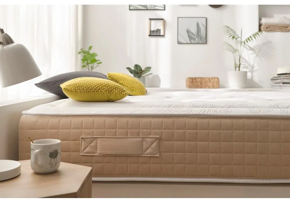 Твърд/средно твърд терморегулиращ матрак с пружини с две лица 80x200 cm Hexaflex Bagged Springs Gel – Moonia