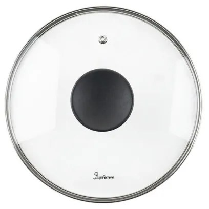 Дълбока тенджера Luigi Ferrero Prima FR-2245D, 22x13 см, 4.5 л, Незалепващо покритие с мраморен ефект, Индукция, Стъклен капак с отвор, Тъмносин