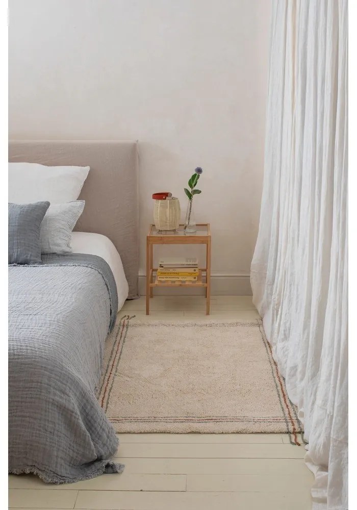 Кремав ръчно изработен памучен килим подходящ за пране 90x130 cm Cuisine Natural – Lorena Canals