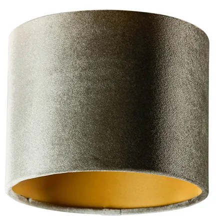 Кадифена абажура зелена със златно покритие 18/18/14