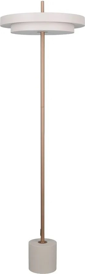 LED затъмняваща се подова лампа в цвят слонова кост (височина 138 cm) Keaton – Trio